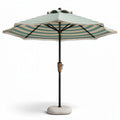 Parasol met metalen frame en gestreepte stoffen huid 250 x 250 x 250cm